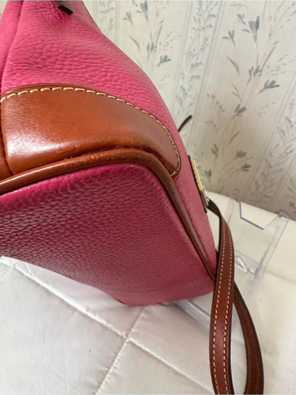 Dooney & Bourke Hot Pink Leather Crossbody - Picture 9 of 16
